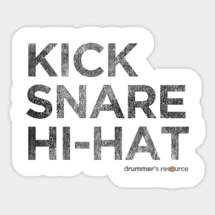 Kick, Snare, Hi-Hat Sticker